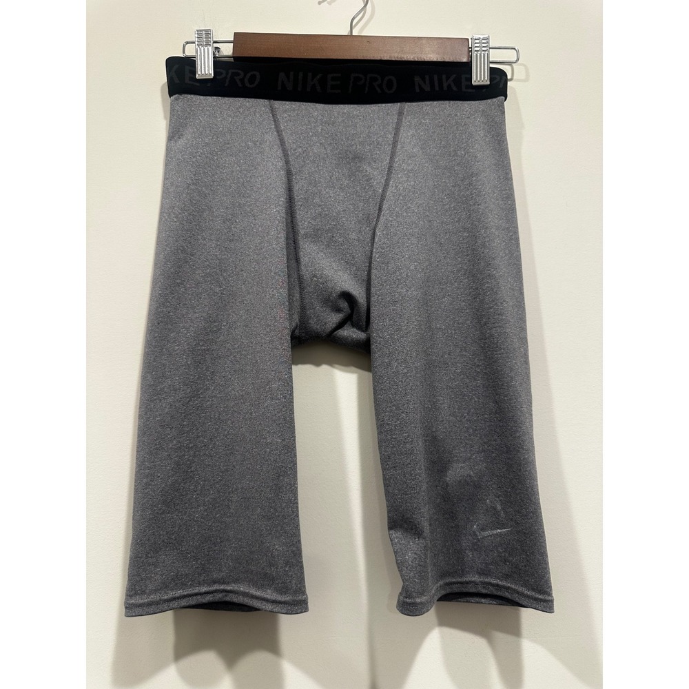 Nike Pro Mens Compression Shorts Gray Heather Performance Base Layer medium